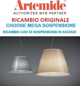 Artemide KIT 3 cavi acciaio per Choose mega sospensione