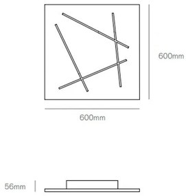 Flat plafoniera 51w 2500lm 3000k white