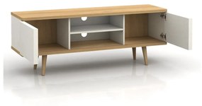 Tavolo TV bianco in rovere 140x52 cm Alana - Støraa