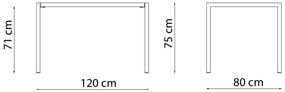 Vermobil tavolo quatris 120x80