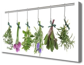 Quadro su tela Petali di piante da cucina 100x50 cm