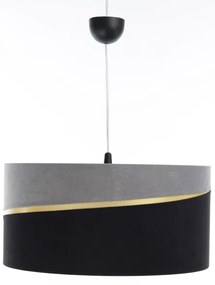 Lampadario a sospensione con filo SWING 1xE27/60W/230V nero/grigio/oro