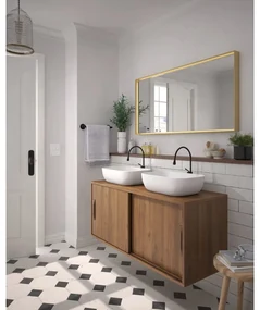 Mobile da bagno sotto lavabo MADERO Velvet trebino laminato satinato L 120 x H 53 x P 45 cm 2 cassetti 2 ante, lavabo non incluso