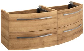 Mobile da bagno sotto lavabo PELIPAL Image rovere L 130 x H 48 x P 48 cm 4 cassetti, lavabo non incluso