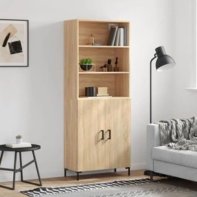 Credenza rovere sonoma 69,5x34x180 cm in legno multistrato