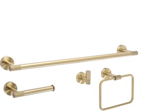 Set accessori da bagno GRID Brush Gold 4 pezzi