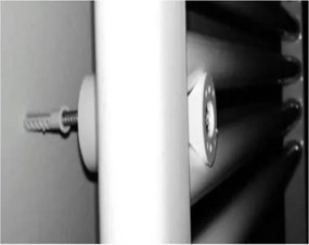 Termoarredo in acciaio bianco Scaldasalviette Ercos Linea Monica ASMONF9010