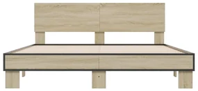 Giroletto rovere sonoma 150x200 cm in legno multistrato metallo