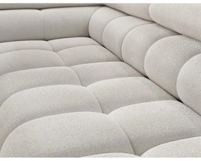 Divano angolare color crema allungabile/con contenitore (con penisola a sinistra/a L) con rivestimento in bouclé Ferucce – ELTAP