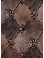 Rebel Walls Carta da parati panoramica Leather Rhombs - Vintage