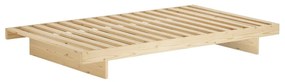 Letto singolo in legno di pino con griglia colorata naturale 90x200 cm Kanso - Karup Design
