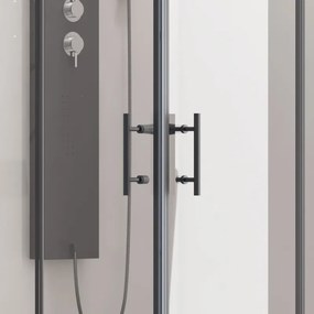 Box doccia 110x90cm finitura nera opaca modello KF1000B - KAMALU