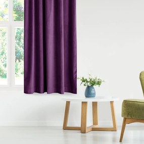 Tenda parzialmente oscurante viola in velluto 140x270 cm Eyelets – Restilo