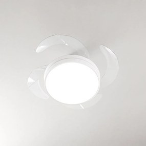 Ventilatore con struttura in metallo. Colore bianco opaco