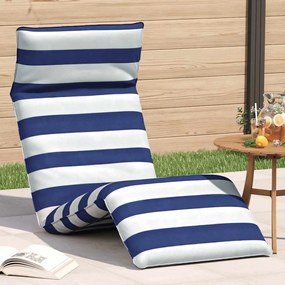 Lettino Pieghevole Blu E Bianco 175x54x8,5 Cm İn Tessuto Oxford /