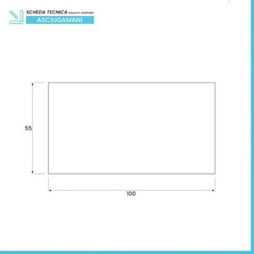 Asciugamani ospite per bagno 55x100 cm grigio in cotone 100%