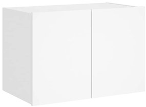 Mobile tv a parete con luci led bianco 60x35x41 cm