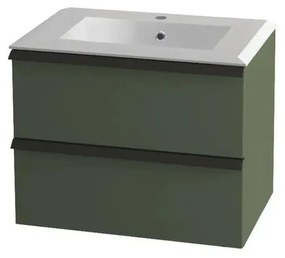 Mobile sottolavabo e lavabo Rodi per vasca centrale verde opaco L 70 x H 57 x P 46 cm