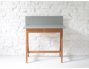 Scrivania grigia con base in frassino, lunghezza 110 cm Luka Oak - Ragaba