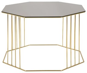 Tavolino in oro ø 45 cm Octagon - Mauro Ferretti