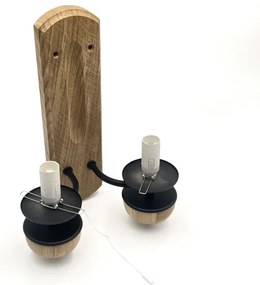 Brilagi - LED Applique COTTAGE 2xE14/40W/230V quercia/bianco