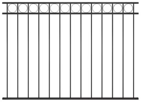 Pannello Di Recinzione İn Acciaio 1,7x1,2 M Nero /