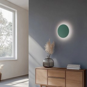 Argon Applique a LED Orios Plus, verde, Ø 30 cm, acciaio