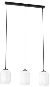 Lampadario a sospensione con filo VERDI 3xE27/15W/230V nero/bianco