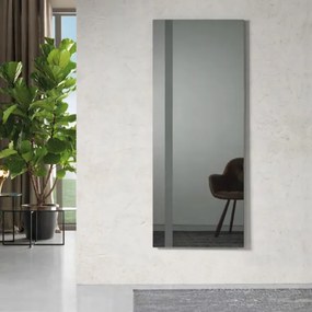 Specchio rettangolare con decoro sabbiato 60x150 cm DEVIS finitura fumč