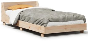 Letto Senza Materasso 90x200 Cm İn Legno Massello Di Pino /