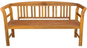 Panchina da giardino 157 cm in legno massello d&#039;acacia