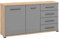 madia due ante quattro cassetti moderna cm 161,5 x 40 x 84 h - ELLI Colore: Grigio