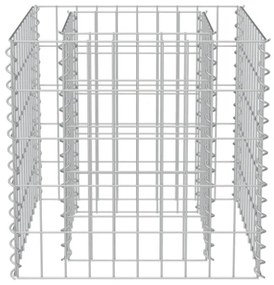 Gabbione Letto Rialzato in Acciaio Zincato 50x50x50 cm