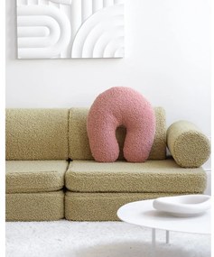 Divano per bambini verde con rivestimento in bouclé 132 cm Settee – Wigiwama