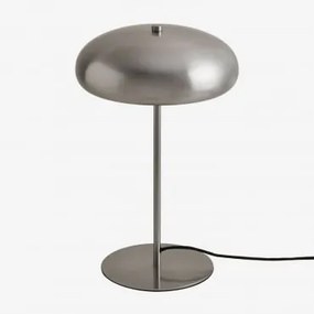 Lampada Da Tavolo Hilma In Metallo Grigio Cromato - Sklum