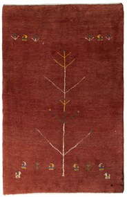 Gabbeh Tappeto 80 x 130 Rosso (Iran) Annodato A Mano