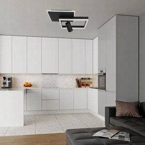 Plafoniera LED/38W/230V + 1xGU10/30W nero