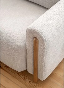 Divano beige allungabile/con contenitore e rivestimento in bouclé 244 cm Arcadova – ELTAP