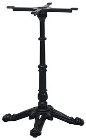 Gamba Per Tavolino Da Bistrò Nero 52x52x72 Cm İn Ghisa /