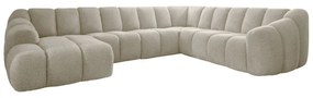 Divano angolare beige (con penisola a destra/a U) Shell – Miuform
