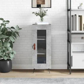 Credenza Grigio Cemento 34,5x34x90 Cm İn Legno Multistrato /