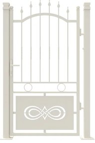 Cancello con serratura manuale Lavaredo in ferro, apertura a destra, L 104.5, H 180-195 cm, di colore bianco
