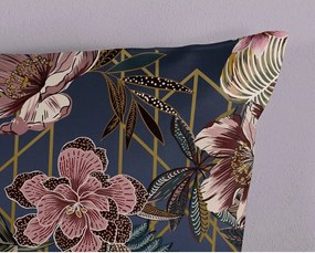 Set copripiumino e federa blu scuro in microfibra per letto matrimoniale ed esteso 200x220 cm Jos – Good Morning