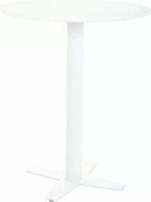 Tavolo bar BT002 in MDF bianco opaco e struttura in metallo – Ø60x76 cm