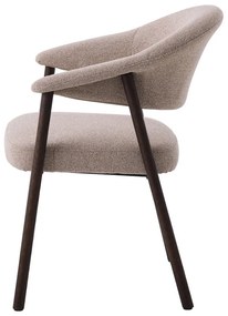 Set di sedie da pranzo beige in rovere massiccio con braccioli 2 pz Elk – Unique Furniture