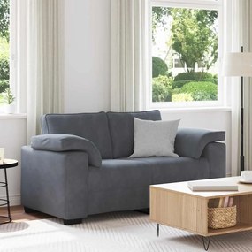 Divano Divanetto Grigio Scuro 120 Cm İn Velluto /