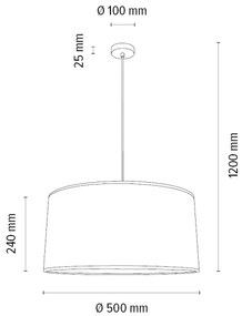Spot-Light 1017400711550 - Lampadario sospeso con cavo BENITA 1xE27/40W/230V rovere