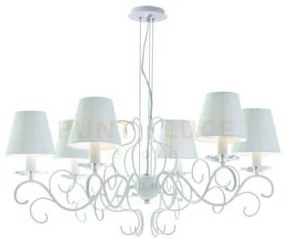 Lampadario perla bianco k9 6xe14 82x120cm i-perla-6