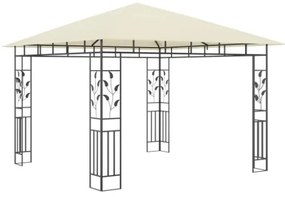 Gazebo con Zanzariera 3x3x2,73 m Crema 180 g/m²