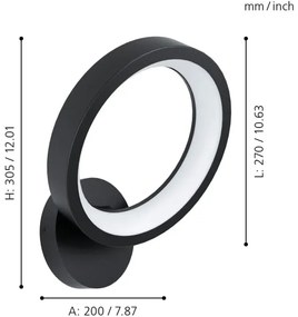 Eglo 900069 - Applique LED RGBW Dimmerabile MARGHERA-Z LED/16W/230V